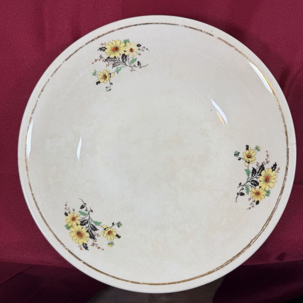 Vtg Limoges China Co. Sebring Ohio Golden Glow Serving Bowl USA